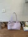 Korean style minimalist large capacity commuter tote bag for women light purple shoulder bag - No Pendant / Purple