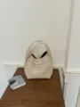 Beige Wildleder Eimer Tasche Schick Retro Umhängetasche Lässig Pendeln Schultertasche - Ohne Anhänger / Weiß