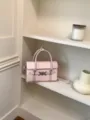 Schicke rosa strukturierte Leder Schulter Umhaengetasche, stilvolle Retro Handtasche. - Ohne Anhänger / Rosa
