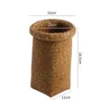 Woven straw storage basket cylinder flower pot cover home organizer bin 16x24.5cm - S