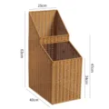 Woven rattan umbrella storage rack multi-tier home hallway organizer basket variant style. - L / Light Coffee