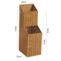 Woven plastic umbrella storage rack double tier entryway organizer stand home use - S / Light Coffee