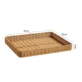Woven imitation rattan storage tray desktop file organizer basket for office and home use - Light Coffee 45x35x5cm Tray
