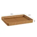 Imitation rattan storage box office file organizer A4 paper document tray 48x35x5cm - Light Coffee 48x35x5cm Tray