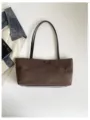 Vintage braune Kroko-Muster Schulter Shopper Tasche für Damen, stilvolle Alltagstasche. - Ohne Anhänger / Kaffeebraun