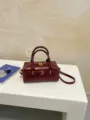 Retro Bordeaux Boston Handtasche Vintage PU Leder Umhängetasche Freizeit Damentasche - Ohne Anhänger / Rot