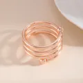Rose gold spiral metal napkin ring for hotel wedding table decor dining room tableware accessory - Spiral Bead (X1132-2) / Rose Gold