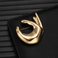 Exquisite gold hand shape alloy brooch fashion suit lapel pin elegant jewelry accessory - Hand Shape (X1177)