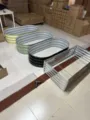 Μεταλλικό υπερυψωμένο παρτέρι κήπου, ανθεκτικό οβάλ και ορθογώνιο κουτί φύτευσης. - Ορθογώνιο / 120x60x30cm / Ασημί
