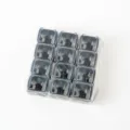 Clear plastic cosmetic pencil sharpener, 12pcs set, multi-functional makeup tool main view. - 1 Piece/Pack / Black