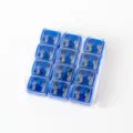 Blue dual-hole transparent plastic pencil sharpener makeup cosmetic tool multi-pack. - 1 Piece/Pack / Blue