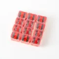 Red transparent dual hole plastic pencil sharpener for makeup eyebrow eyeliner pencils set - 1 Piece/Pack / Red