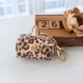 Porte-clés mini sac à motif léopard, charmant pendentif de sac à mode pour clés et accessoires. - Léopard Jaune