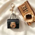 Retro motif crocodile mini sac verrou porte-clés pochette écouteurs porte-monnaie mode. - Noir