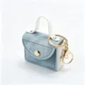 Mini denim handtas sleutelhanger schattige oortelefoon opbergtas draagbare munt - Denim Blauw