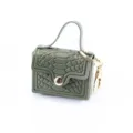 Mini borsa portachiavi con motivo coccodrillo verde carino portamonete ciondolo regalo - Verde militare