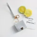 Porte-monnaie mini en jean argenté avec bouton cœur, porte-clés et lanière de poignet pratique. - Bleu Denim