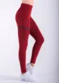 High waist stretch fitness yoga pants with double stripe design for women gym sportswear workout. - S / Bottoms / Red
