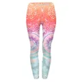 Dames Yoga Leggings Geprint Mandala Kleurverloop Boho Fitness Slanke Casual Broek - Oranje Paars Blauw Verloop Mandala