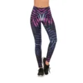 Dames geprinte yoga leggings slim casual fitness broek sportieve mode stretch broekjes. - Sterrenhemel & Palmbladeren