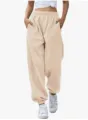 Bequeme hochtaillierte dicke Fleece Jogginghose Freizeithose mit praktischen Taschen. - S / Gebrochenes Weiß