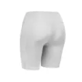 Women's high-waisted sports yoga shorts light grey fitness running athletic activewear pants - S / White