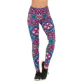 Vrouwen levendige geometrische print actieve leggings mode casual slanke yoga broek stretch - Kleurrijk geometrisch abstract