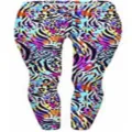 Kleurrijke geprinte dames yoga leggings, modieuze slanke casual broek voor sport en fitness. - Dierenprint & Abstract Graffiti