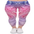 Dames Geprint Yoga Leggings Casual Slim Fit Fitness Sport Actieve Lange Broek - Kleurrijk Gradiënt Geometrisch