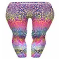 Kleurrijke luipaardprint yoga leggings, levendige veelkleurige elastische fitnessbroek voor dames. - Gekleurde luipaard