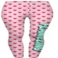 Vrouwen roze hart print slim fit casual yoga broek mode dagelijkse leggings - Roze met rode harten