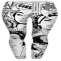 Dames zwart-wit strip pop-art bedrukte slanke casual yoga fitness leggings broek - Zwart & Wit Pop-art Comics