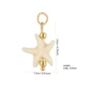 Gold plated starfish pendant DIY jewelry accessory, compact size 1.9x1.3cm, lightweight design. - Starfish Pendant Style (PJ929)