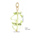 Detailed close-up view of the green beaded pendant accessory showing precise size and weight specs. - Slender Beaded Electroplated Metal Connection Pendant Style (PJ962)