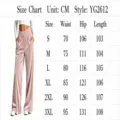 Women velvet wide leg pants casual autumn winter high waist loose long trousers comfy - Assorted