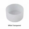 Silikon Tassenhülle Schutz Unterabdeckung rutschfest weiß transparent 7,5 cm Universal - Transparent