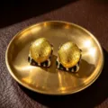 Vintage metal flocked leopard print earrings, luxury designer geometric gold stud earrings for women. - Metal Letter Leopard