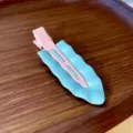 Summer pastel metal wavy duckbill hair clip cute pink blue side hair pin cute hair accessories - Blue Wave & Pink Clip