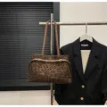 Fashion leopard print women underarm shoulder bag PU leather commuting casual tote handbag new - No Pendant / Leopard Print