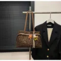 Leopard print women shoulder tote bag stylish casual commuter handbag with cute charms - With Pendant / Leopard Print