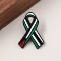 Broche de cinta de metal insignia esmaltada simbolo de solidaridad accesorio de moda unisex - Cinta de Palestina