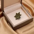 Vintage retro sheriff star metal brooch badge with SHERIFF lettering, elegant alloy suit lapel pin. - Antique Bronze