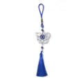 Exquisite Turkish Evil Eye Butterfly Metal Blue Eye Tassel Pendant Car Hanging Decor - Butterfly Tassel Style