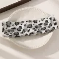 Stijlvolle brede haarband met luipaardprint voor dames, trendy en veelzijdig haaraccessoire. - Zwart-Wit Luipaard