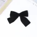 Schwarze Samt Schleife Haarspange fur Kinder handgemachte niedliche Haaraccessoires - Schwarz