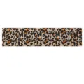 Leopard print elastic sports headband, detail view of soft and sweat-absorbing yoga hair band. - Brown Leopard