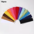 14pcs yoga elastic sports headband set, soft breathable colorful hair bands for women. - 14 Pieces/Pack