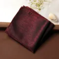 Pochette da abito uomo fantasia rosso e nero vintage stile d'affari moda dettaglio - Fazzoletto da Taschino / Lisca di Pesce Rosso Vino