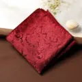 Taschino da uomo vintage motivo cachemire rosso fazzoletto seta matrimonio dettaglio - Fazzoletto da Taschino / Voluta di Seta Rossa