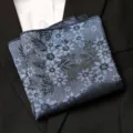 Pochette de costume vintage à fleurs pour homme mouchoir élégant pour poche poitrine - Gaze de Nuage Gris Bleu